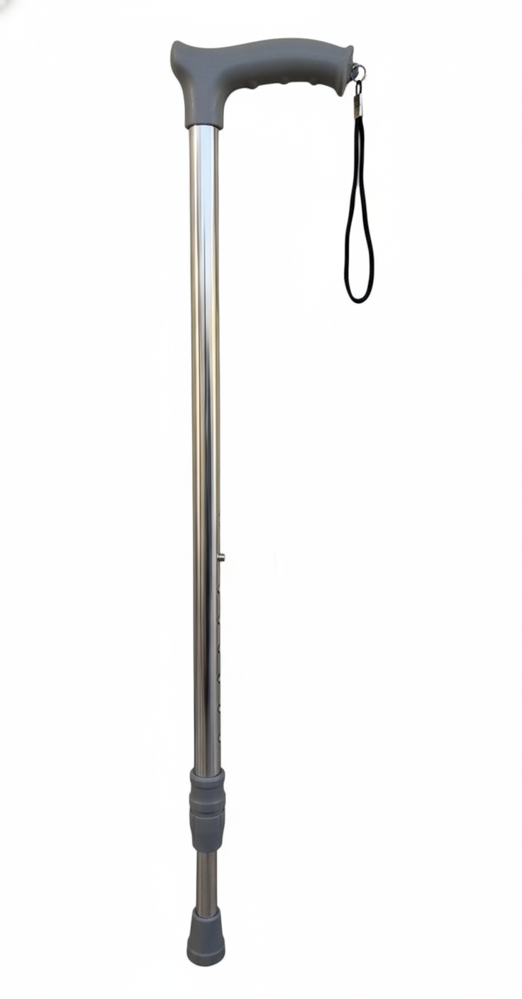 Dr. Trimp Quad Base Walking Cane – Adjustable Height Mobility Stick for Elderly, Patients & Adults | Stable 4-Point Base, Anti-Slip Grip & Lightweight Design | Walking Support Cane for Men & Women