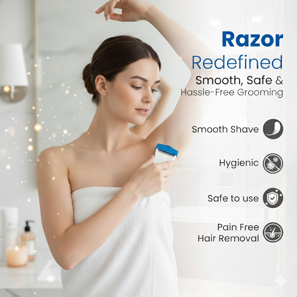 Dr. Trimp Disposable Razor for Women & Men (Pack of 6) – Double Blade Body Shaver for Sensitive Skin | Painless Hair Removal for Bikini Line, Underarms & Body | Stainless Steel Sharp Blades