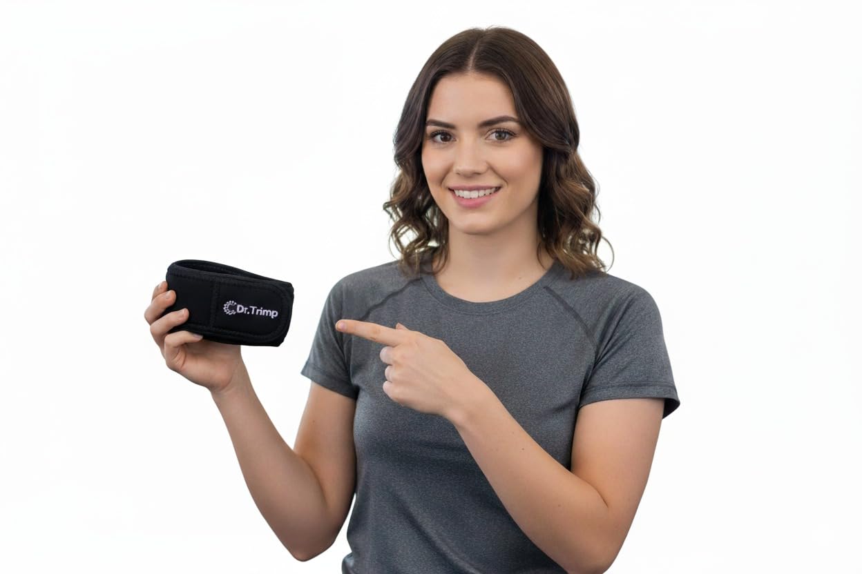 Neoprene Tennis Elbow Support Brace with Adjustable Strap – Pain Relief Band for Tendonitis, Gym, Badminton, Running, Cricket & Golfers Elbow (Men & Women)